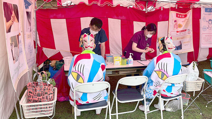 おいでん祭鍼灸体験ボランティア
